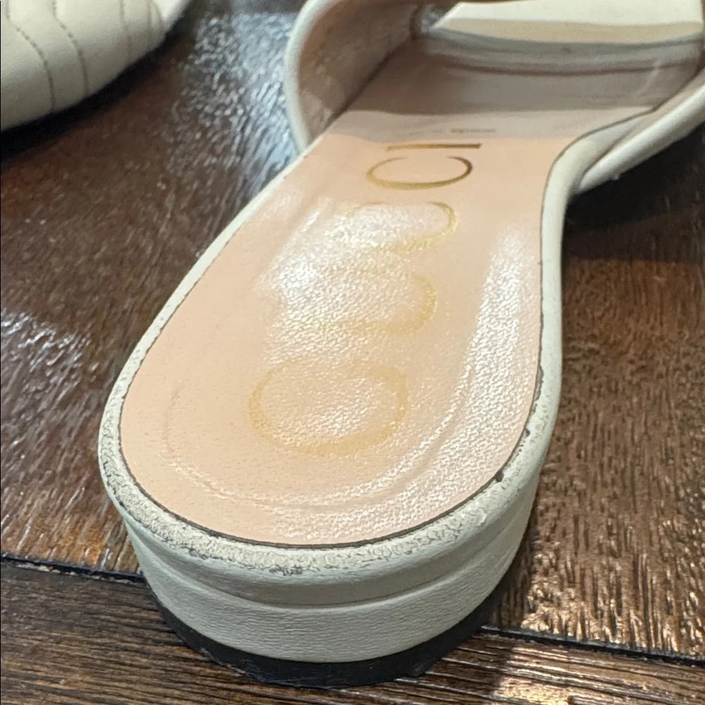 Gucci Women's Ivory Slide Sandals size 38/8 - Picture 12 of 16